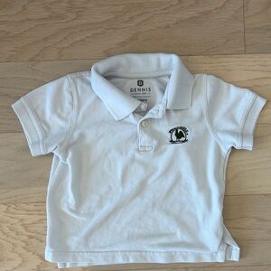 DENNIS PRIMROSE uniform Kids White Polo Shirt size 3T